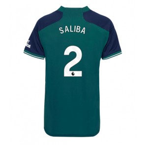 Arsenal William Saliba #2 Tredje trøje Dame 2023-24 Kort ærmer